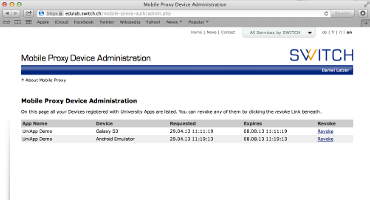 admin page