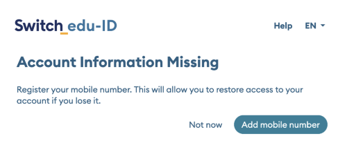 Account Information Missing