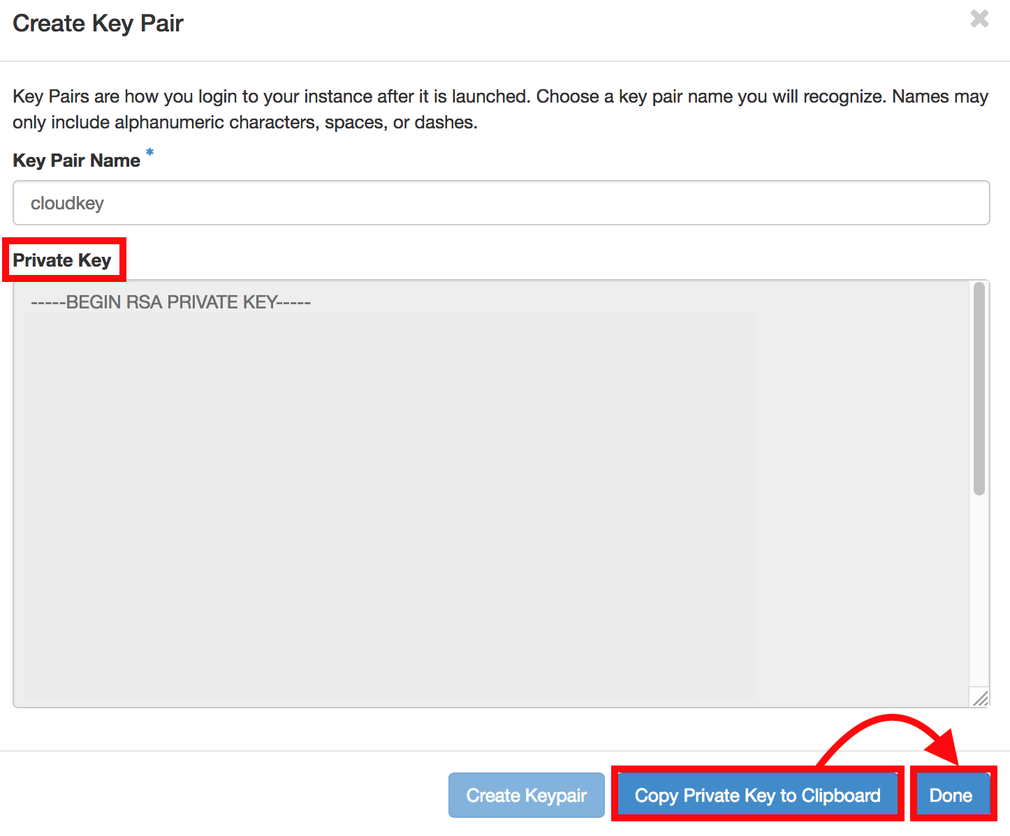 create key pair